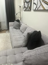 Comfortable gray sectional for sale  North Charleston