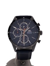 Relógio de quartzo ORIENT couro analógico BLK BLK RMC0 UAA0 cronógrafo comprar usado  Enviando para Brazil
