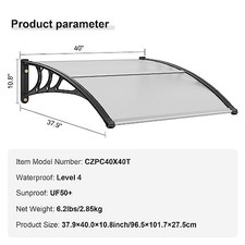 Toldo Para Puerta Exterior 40x40 Protección Total Lluvia Nieve Sol UV Pátio... comprar usado Toldo Para Puerta Exterior 40x40 Protección Total Lluvia Nieve Sol UV Pátio... comprar usado  Enviando para Brazil