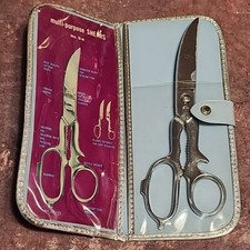Tesoura tesoura de cozinha vintage 8 1/2 total Itália aves com estojo comprar usado  Enviando para Brazil