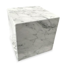 Cubo in Marmo Bianco Carrara Scultura da Tavolo Home Decor Arte Design H 10cm comprar usado  Enviando para Brazil