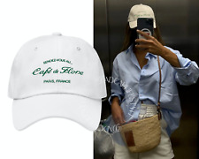 Boné de beisebol bordado Cafe de Flore Paris café cafeteria pai chapéu branco comprar usado  Enviando para Brazil