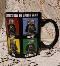 Caneca Star Wars xícara de café Expressions of Darth Vader cerâmica preta 20 oz  comprar usado  Enviando para Brazil