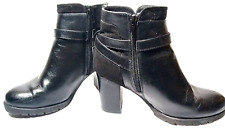 Botas de tornozelo femininas pretas robustas salto bloco zíper lateral tamanho 7 comprar usado  Enviando para Brazil