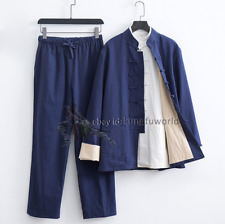 3 Peças de algodão e linho Chinês Wing Chun Tai Chi Terno Artes Marciais Wushu uniforme, usado comprar usado  Enviando para Brazil