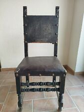 Antica sedia pelle. usato  Petriolo