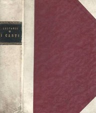 Canti. giacomo leopardi. usato  Italia