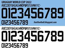 Conjunto de nome e número para futebol americano em casa/fora da Copa do Mundo Uruguai 2022 comprar usado  Enviando para Brazil