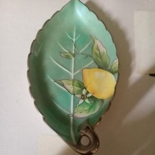 Prato de porcelana vintage Noritake em forma de folha padrão floral pintado à mão  comprar usado  Enviando para Brazil