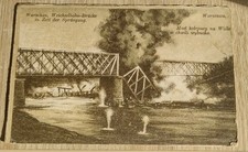 AK Warszawa / Warszawa (Polska) - Most Kolei Wiślanej - 1917 - biegł, używany na sprzedaż  Wysyłka do Poland