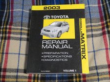 2003 Toyota Corolla Matrix manual de reparo volume 1 e 2 diagrama de fiação elétrica, usado comprar usado  Enviando para Brazil