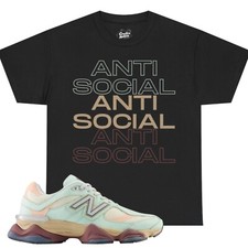 Camisa unissex New Balance 9060 argila cinza camiseta anti-social presente pai, usado comprar usado  Enviando para Brazil