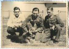 FOTO DE ARQUIVO ALEMÃ DA SEGUNDA GUERRA MUNDIAL: SOLDADOS DA WEHRMACHT COM UM CACHORRO PASTOR comprar usado  Enviando para Brazil