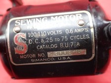 Máquina de costura vintage Singer motor BU 7-A com suporte e cabo de pano testado comprar usado  Enviando para Brazil
