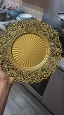 Gold charger plates for sale  HEREFORD