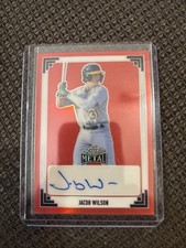 Usado, Autógrafo Jacob Wilson VERMELHO autografado #ed 16/20 2024 folha de metal! Oakland A's! comprar usado  Enviando para Brazil