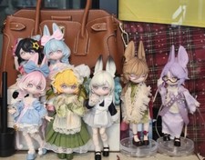 Bonecas não comestíveis Jumping Moon Time Bunny Series BJD caixa cega figura confirmada brinquedo comprar usado  Enviando para Brazil