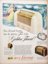Decoração de parede RCA Victor 66X2 Ephemera 1947 garganta dourada por Caccialo comprar usado  Enviando para Brazil