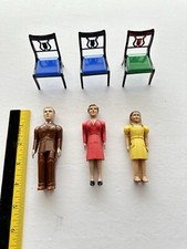 Usado, Antigo~anos 50~Bonecas Renwal Casa de Bonecas~Pai Articulado44~Mãe43~Daugter 41+3 Cadeiras EUA comprar usado  Enviando para Brazil