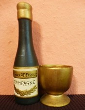 Champagnerflasche becher keram gebraucht kaufen  Hannover