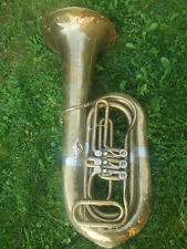 Enorme tuba rotativa BB "Franz Michl Graslitz Böemen" (Bohemia) +bocal original comprar usado  Enviando para Brazil