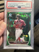 2023 BOWMAN SAFIRA CROMADA Ruben Santana #BCP42 1º REFRATOR VERDE 13/60 comprar usado  Enviando para Brazil