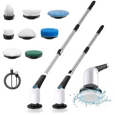 Escova de limpeza elétrica sem fio Leebein Spin Scrubber com 8 cabeças de escova, usado comprar usado  Enviando para Brazil
