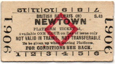 Platform ticket newtown for sale  TONBRIDGE