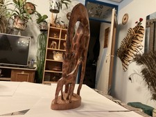 Giraffe baby holzschnitzerei gebraucht kaufen  Hamburg