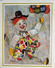 Vintage clown art for sale  Denton