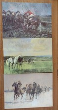 Racing art postcards for sale  POTTERS BAR