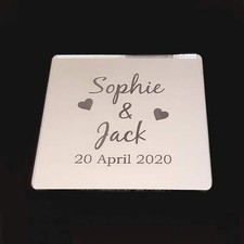 Usado, Posavasos De Boda Personalizados Con Nombres Y Fecha Espejados comprar usado  Enviando para Brazil