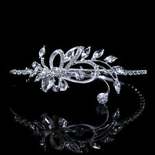 Tiara coroa adulto 8x4cm flor grande baile de formatura rainha cristal lateral comprar usado  Enviando para Brazil