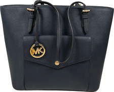 Bolsa de ombro Michael Kors feminina couro azul marinho jet set comprar usado  Enviando para Brazil