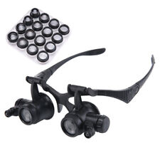 Lupa de óculos LED dupla multi-potência 2.5X 4X 6X 8X 10X 15X 20X 25X f reparo comprar usado  Enviando para Brazil