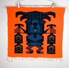 Tapete de parede vintage Equador dança inca guerreiro tapeçaria laranja folclórico equatoriano comprar usado  Enviando para Brazil