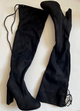 Black stretch suede for sale  LONDON