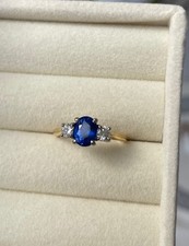 Sapphire diamond three for sale  LEICESTER