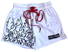 Usado, NOVO Shorts Masculino Kill Crew Chama Branca Muay Thai Tamanho Pequeno comprar usado  Enviando para Brazil
