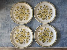 Conjunto de 4 pratos de jantar de grés buquê de primavera 10,5 pol. Japão estilo vintage anos 70 comprar usado  Enviando para Brazil