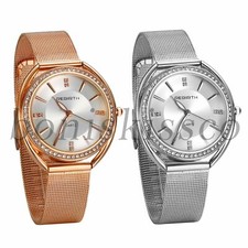 Relógios de pulso femininos de luxo de aço inoxidável com pulseira de malha de strass analógico quartzo comprar usado  Enviando para Brazil