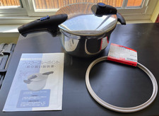 Panela de pressão Fissler aço inoxidável 4,5L com nova junta e manual japonês, usado comprar usado  Enviando para Brazil