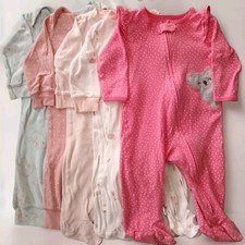 Lote/5 Carter's Baby Infant Girls 9 meses peça única aberta e com os pés para dormir e jogar comprar usado  Enviando para Brazil