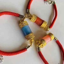 3 pulseiras encantadoras cera de abelha Maha Saneh Ajarn Faet Lucky Love mantra amuleto tailandês comprar usado  Enviando para Brazil