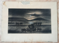 Tableau ancien fusain d'occasion  Saint-Loubès