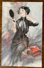 VANIDADES BARRIBALES Arte Antiguo 1912 HENDERSON Postal JOYA Glamorosa Deco Dama segunda mano  Embacar hacia Mexico