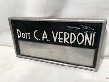 Targa dott. verdoni usato  Seregno