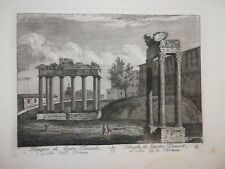 Usado, Tempio di Giove Tonante e Fortuna ROMA acquaforte originale 1816 Mariano VASI    comprar usado  Enviando para Brazil