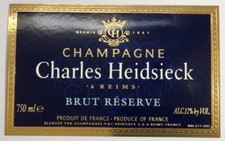 Heidsieck charles etiquette d'occasion  Étaples