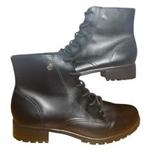 Botas femininas Via Marte 8 couro preto feitas no Brasil combate cadarço cápsula outono comprar usado  Enviando para Brazil
